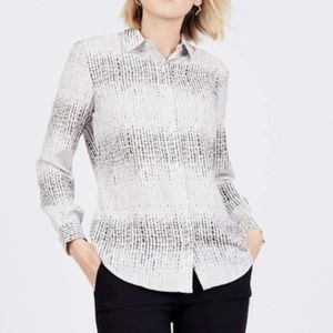 Noir Blouse Size L white and black